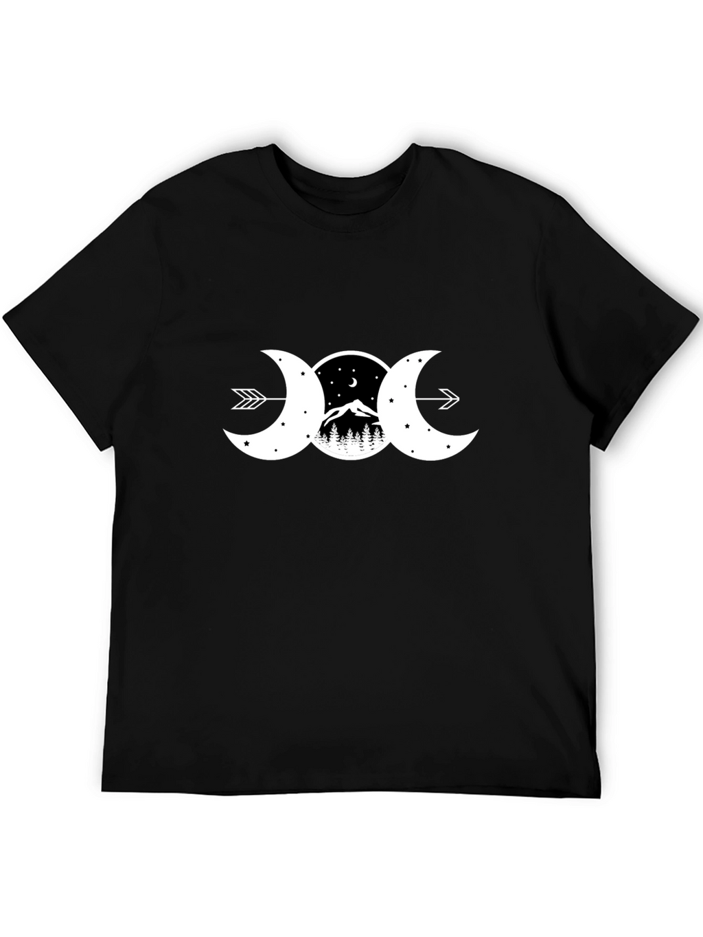 Triple Moon Goddess T-Shirt - Nature Design