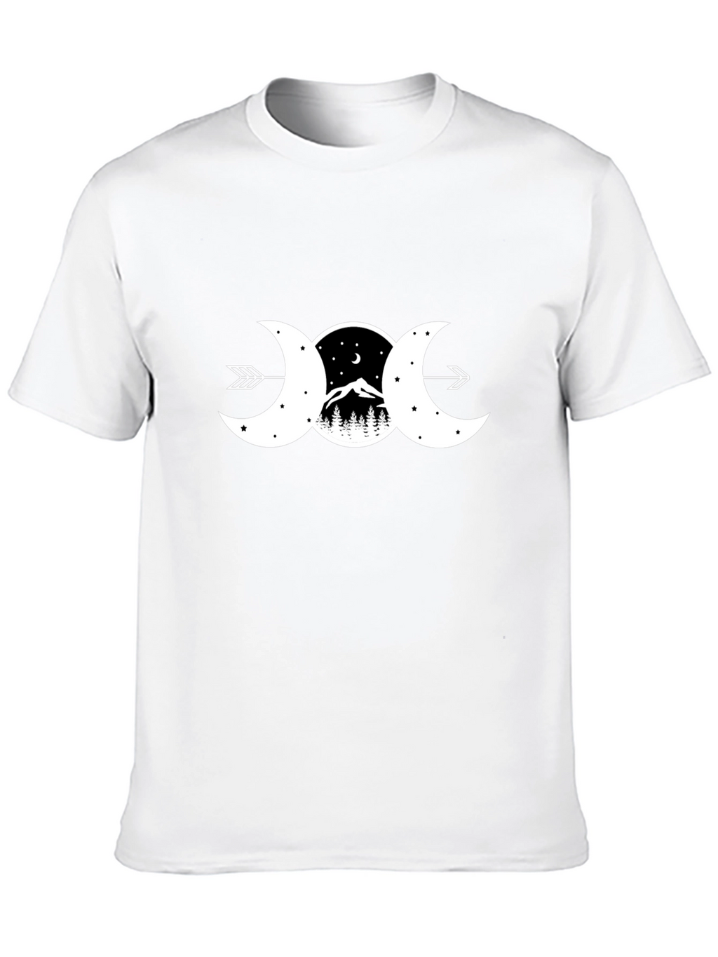 Triple Moon Goddess T-Shirt - Nature Design