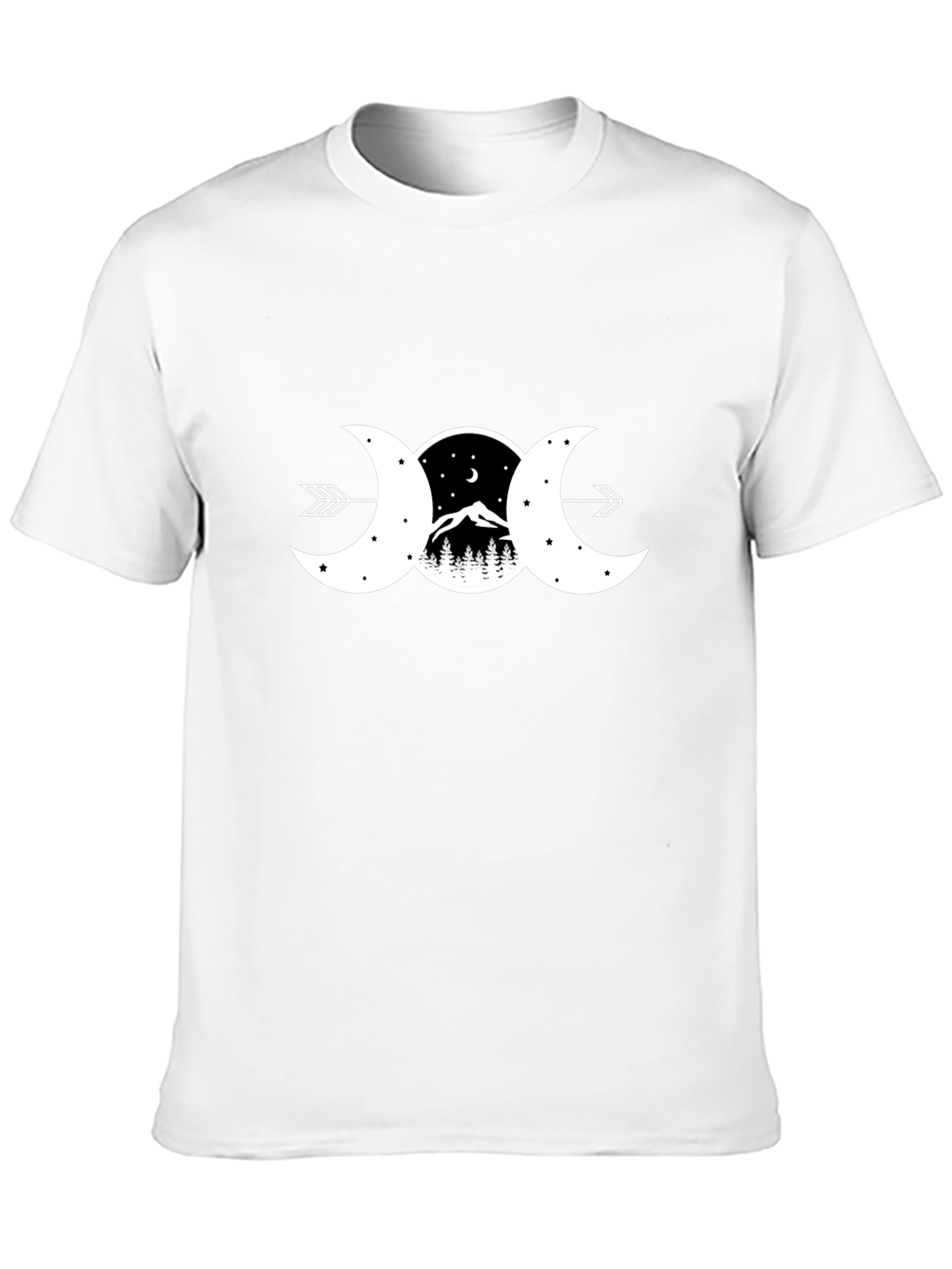 Triple Moon Goddess T-Shirt - Nature Design