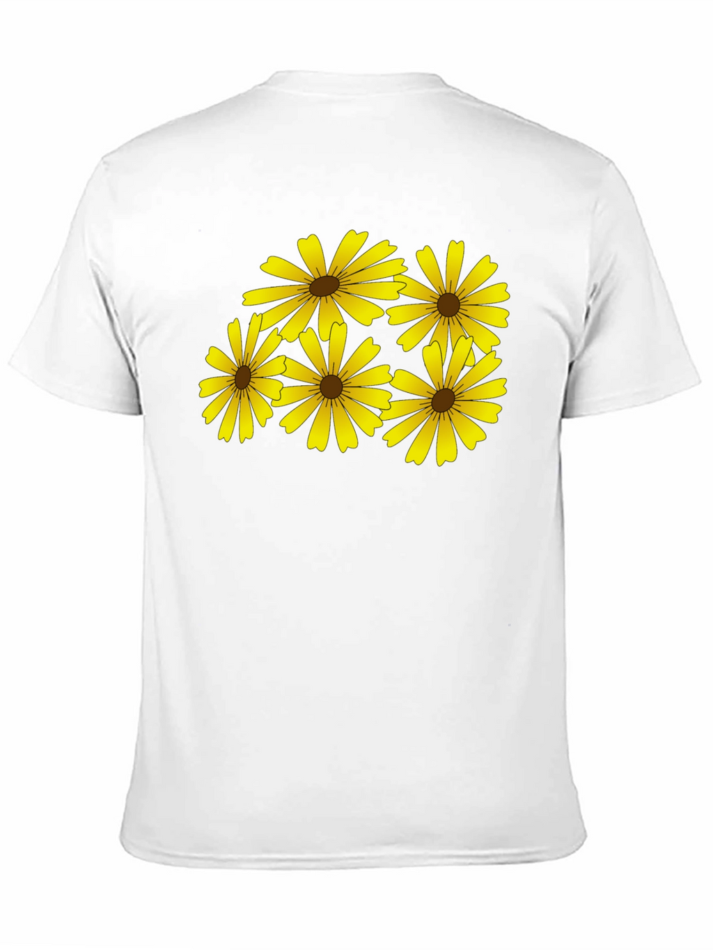 Daisy Print Black T-Shirt