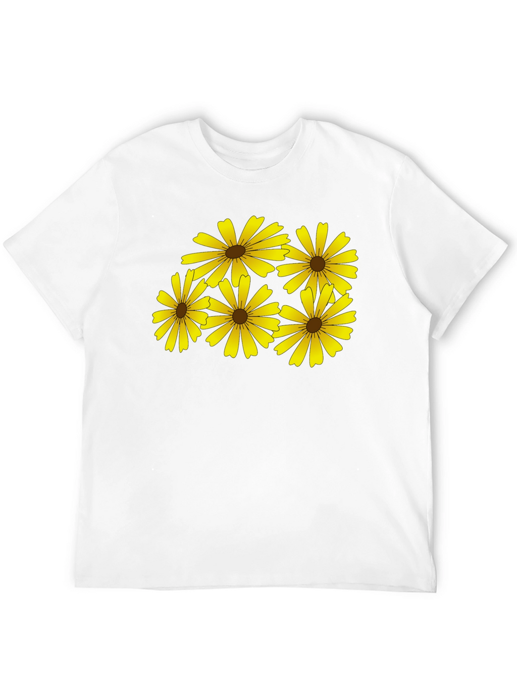 Daisy Print Black T-Shirt