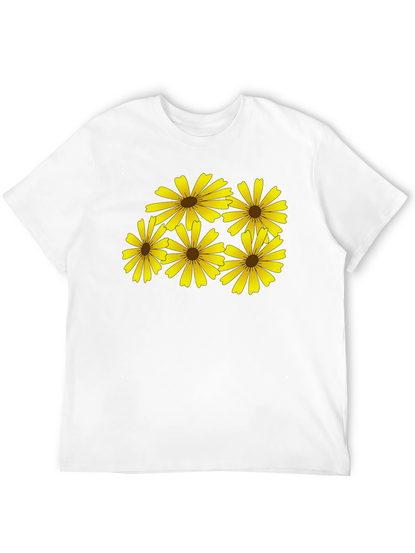 Daisy Print Black T-Shirt