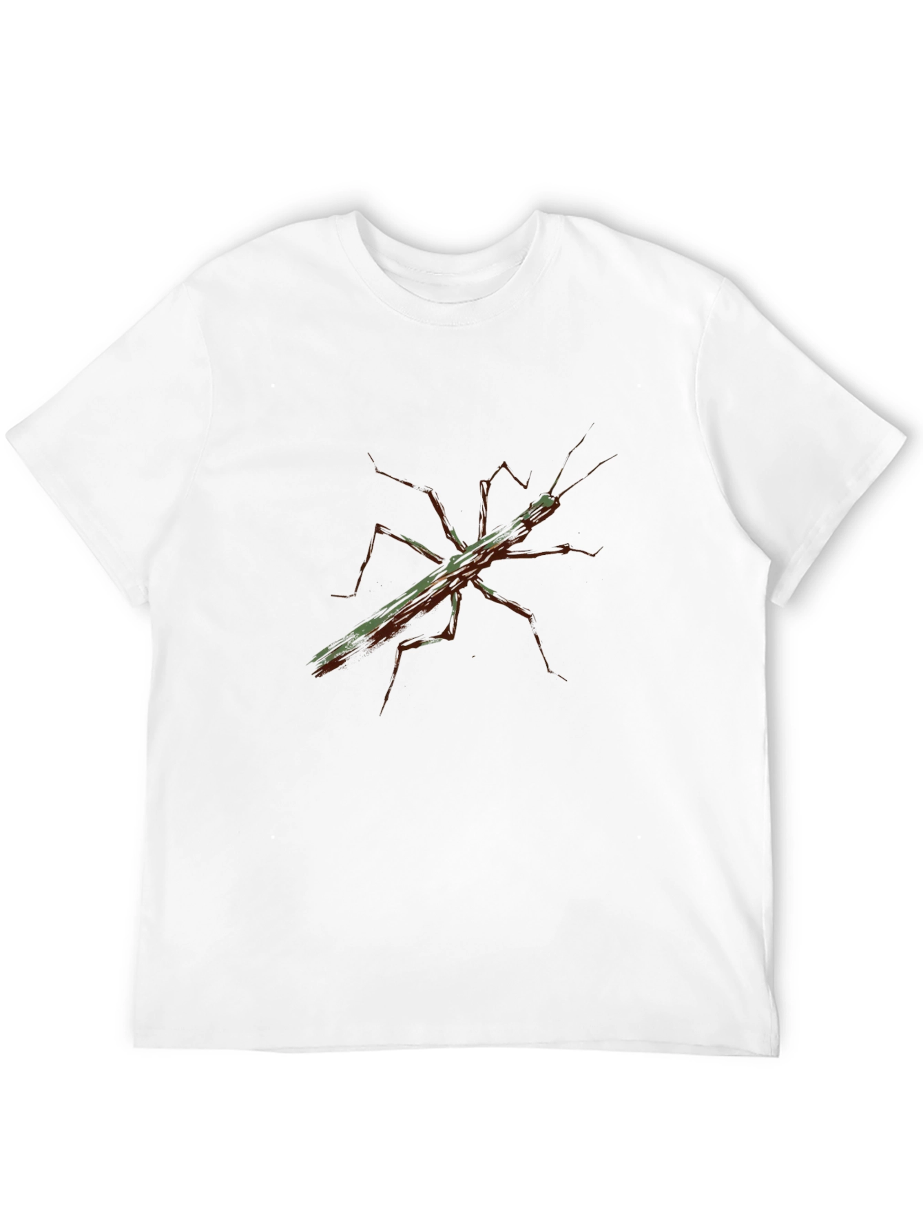 Stick Bug Graphic Tee - Nature Insect Black T-Shirt