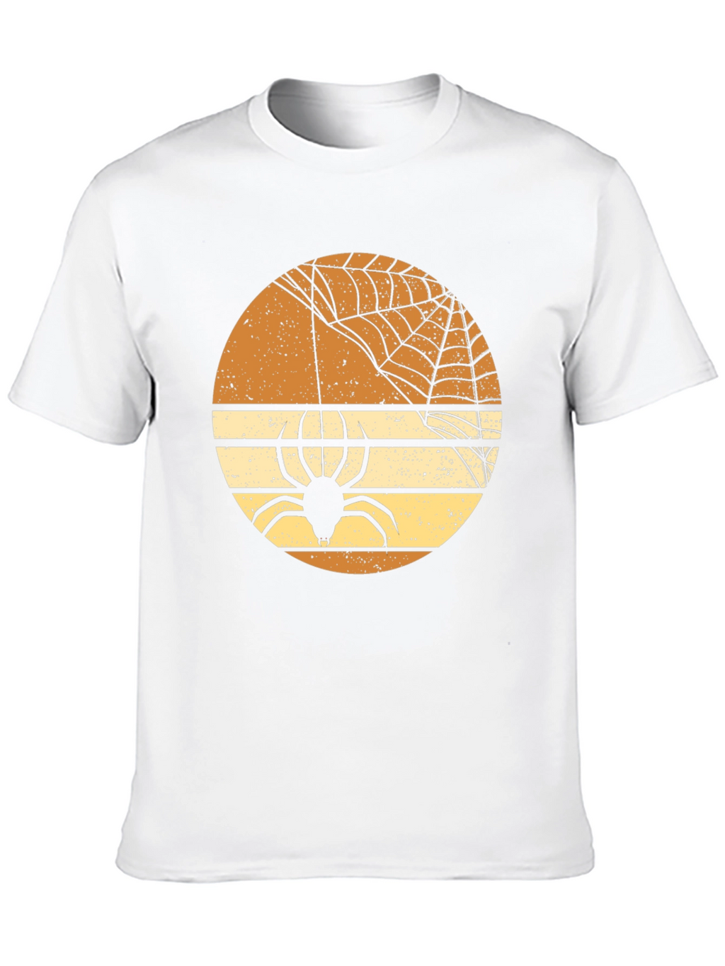 Retro Halloween Spider Web Graphic T-Shirt
