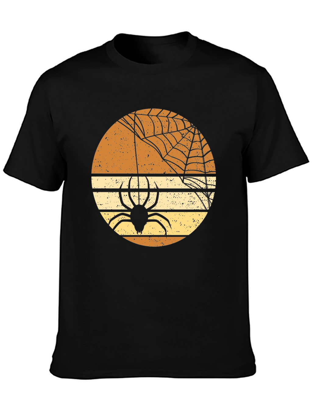 Retro Halloween Spider Web Graphic T-Shirt