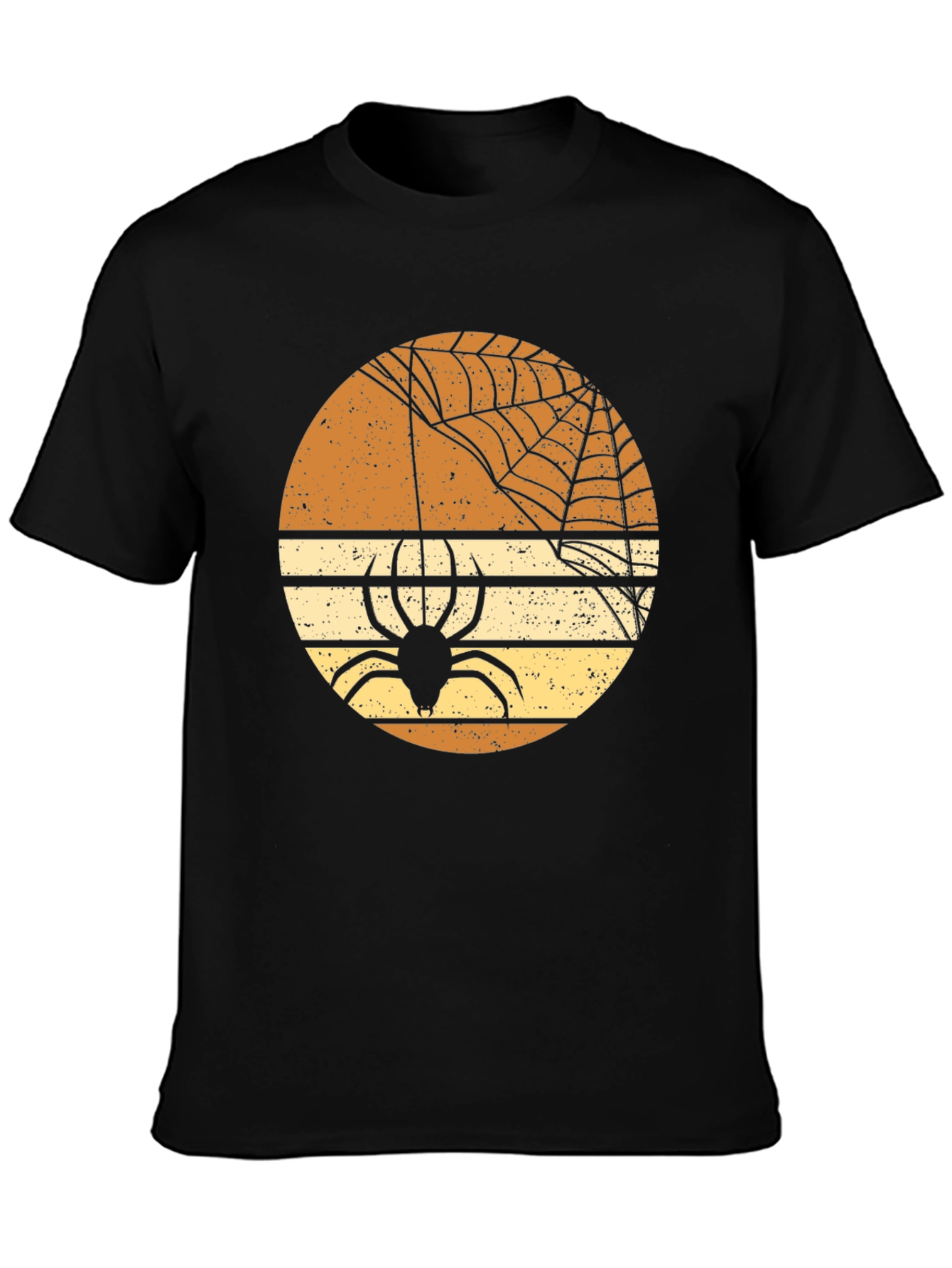 Retro Halloween Spider Web Graphic T-Shirt