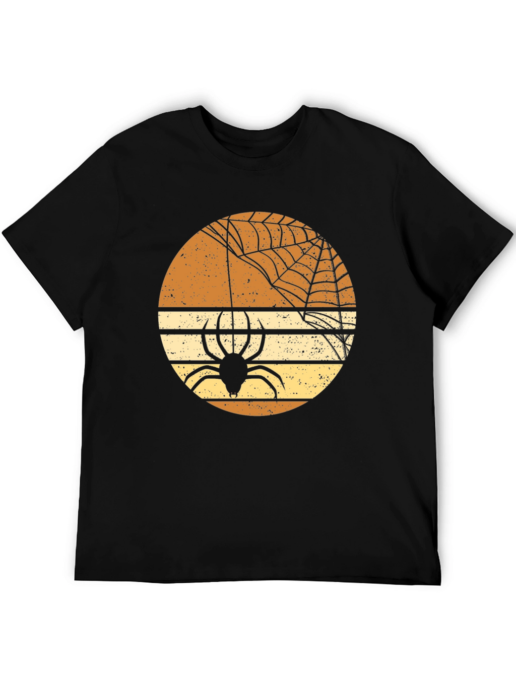 Retro Halloween Spider Web Graphic T-Shirt