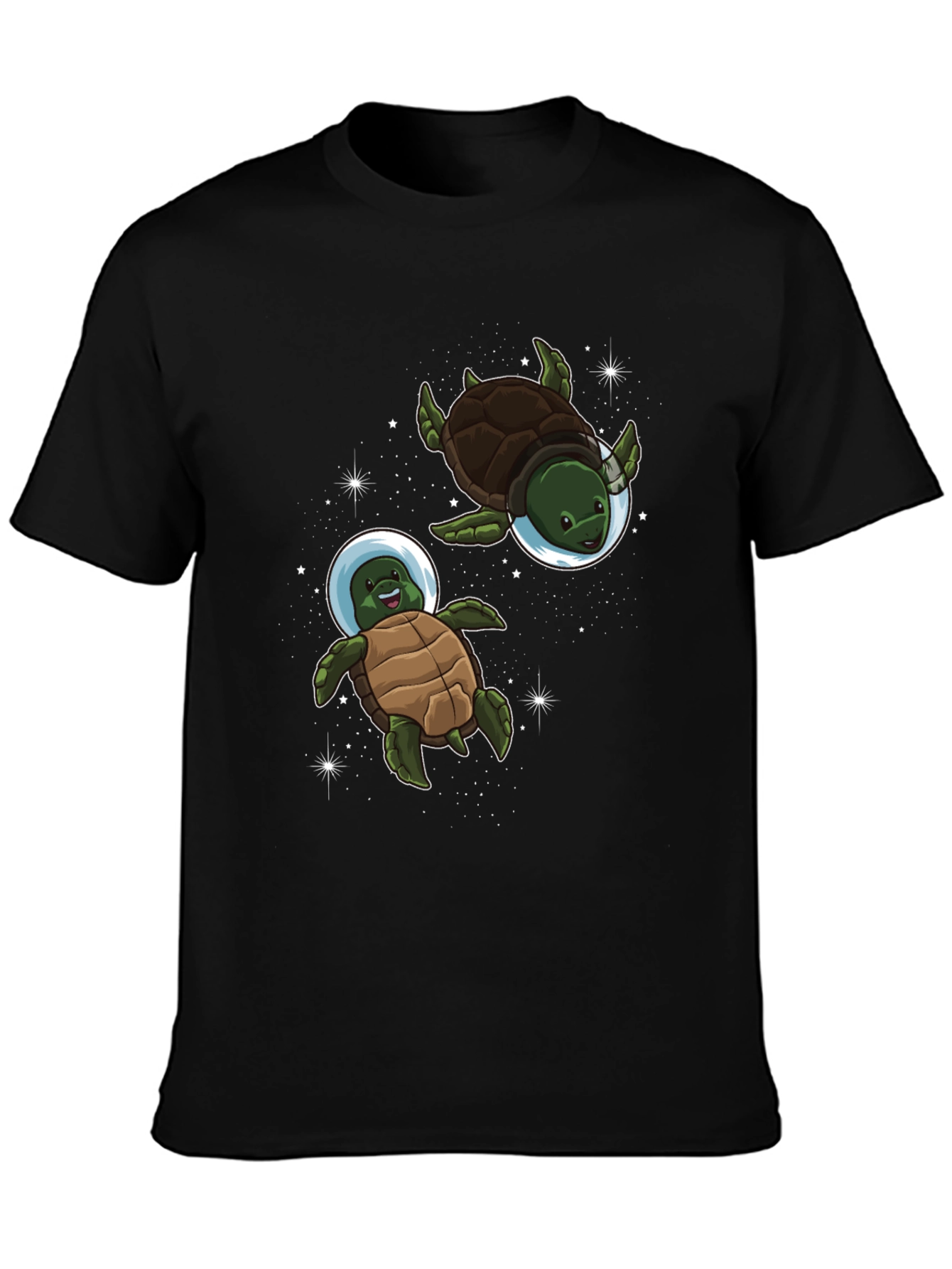 Space Turtles Black T-Shirt