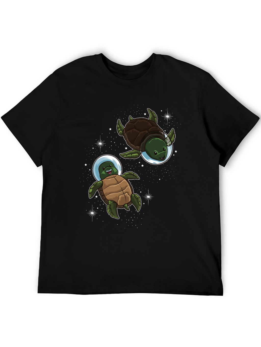 Space Turtles Black T-Shirt