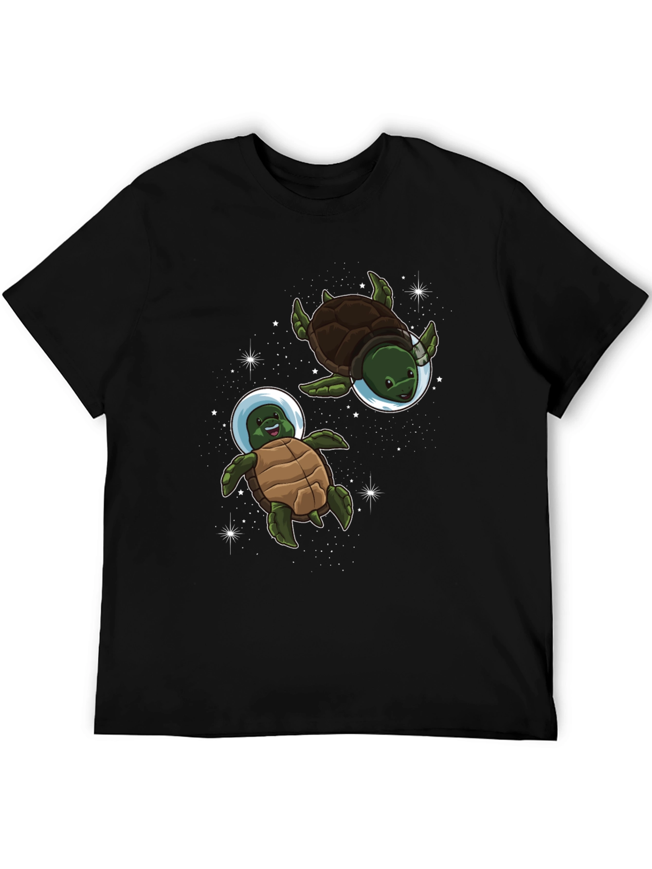 Space Turtles Black T-Shirt