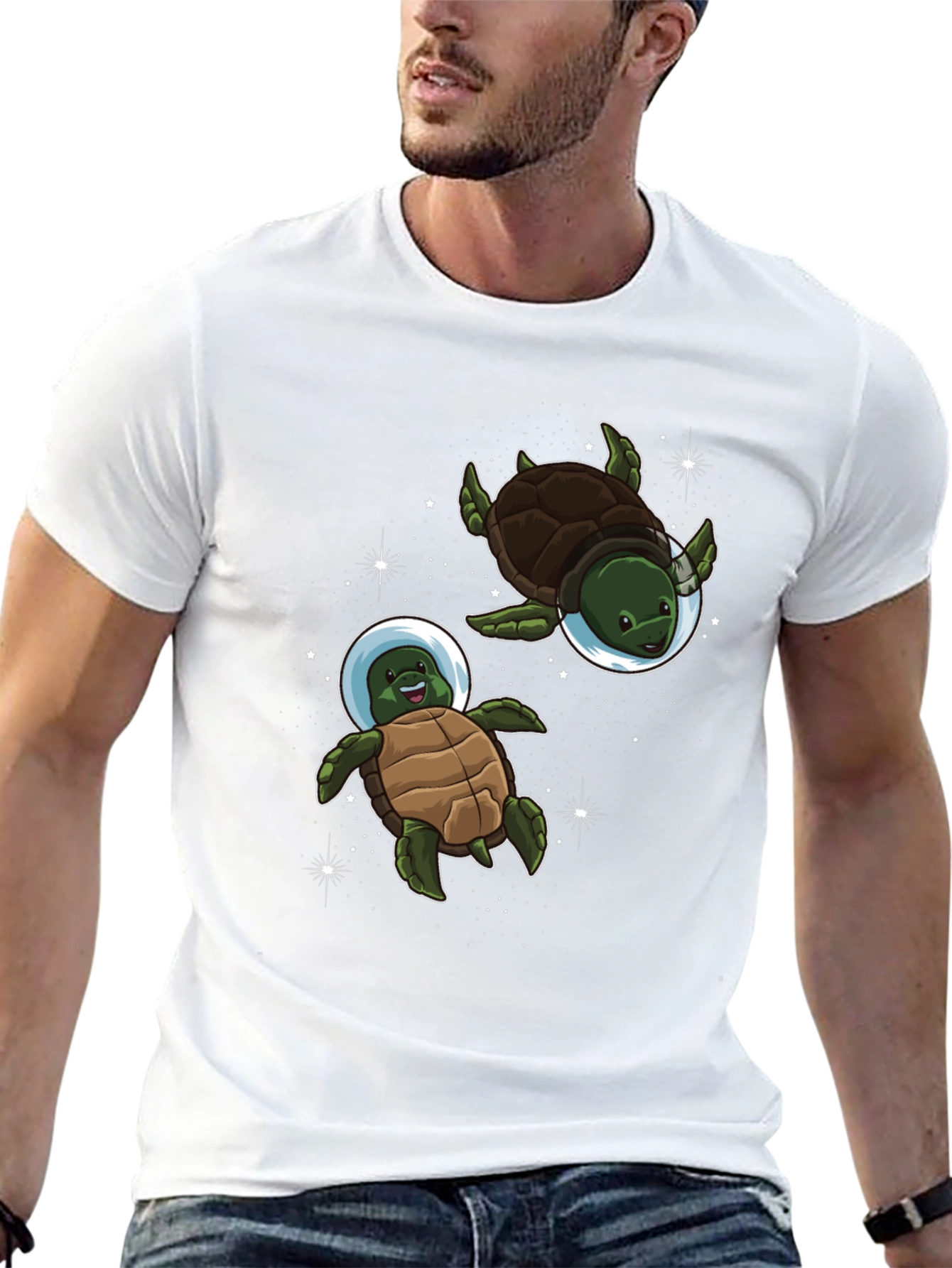 Space Turtles Black T-Shirt