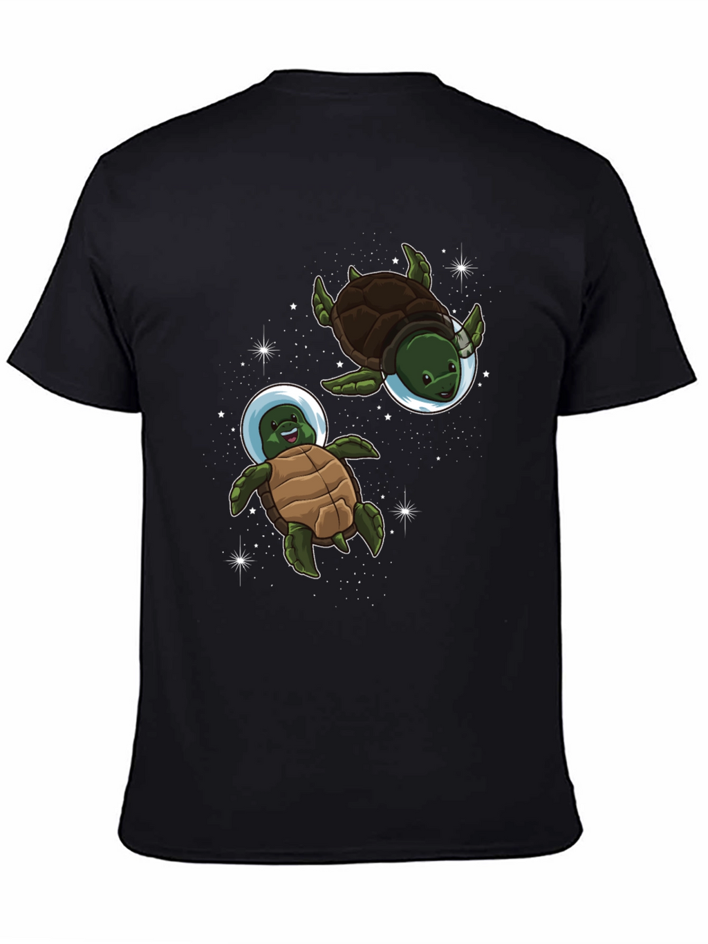Space Turtles Black T-Shirt