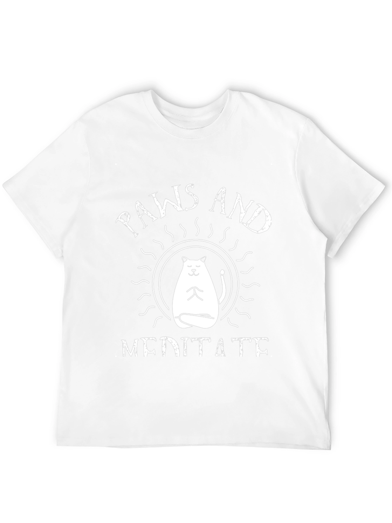 Paws and Meditate Black T-Shirt