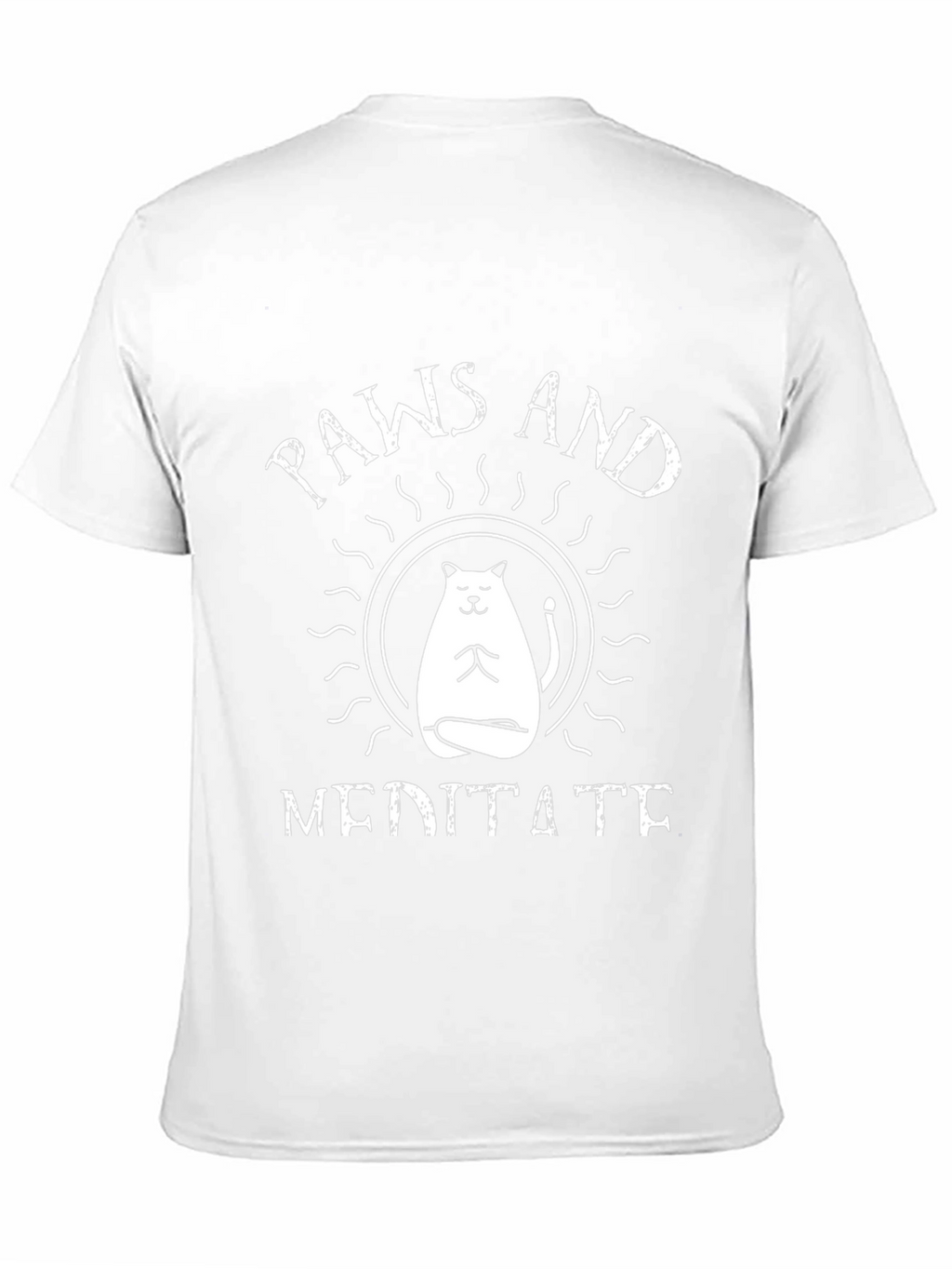 Paws and Meditate Black T-Shirt