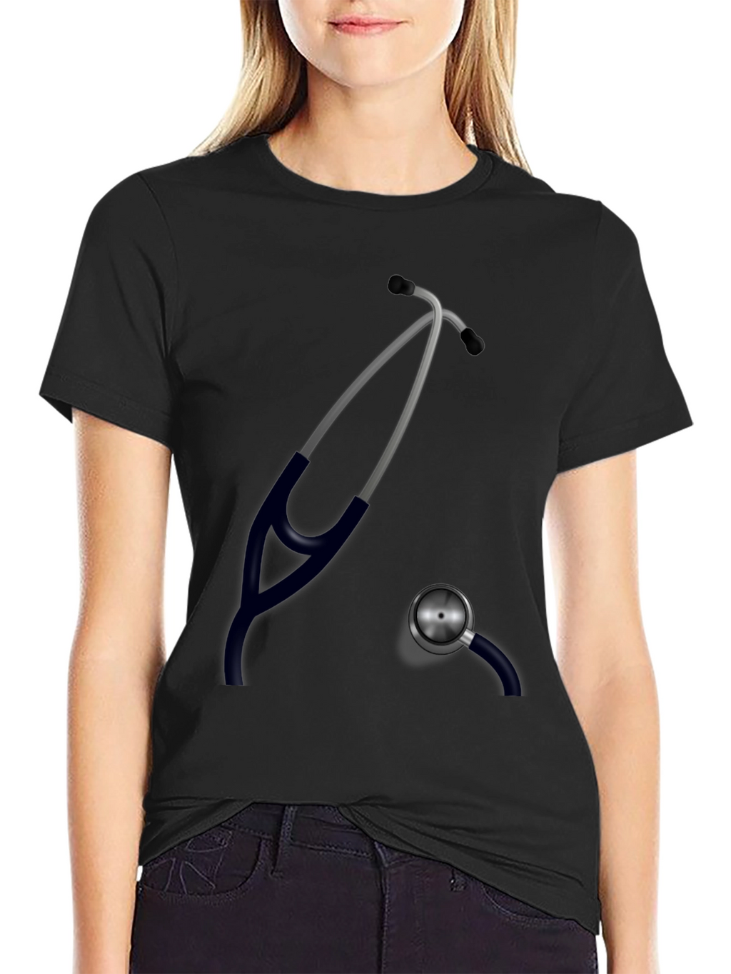 Stethoscope Graphic Black T-Shirt