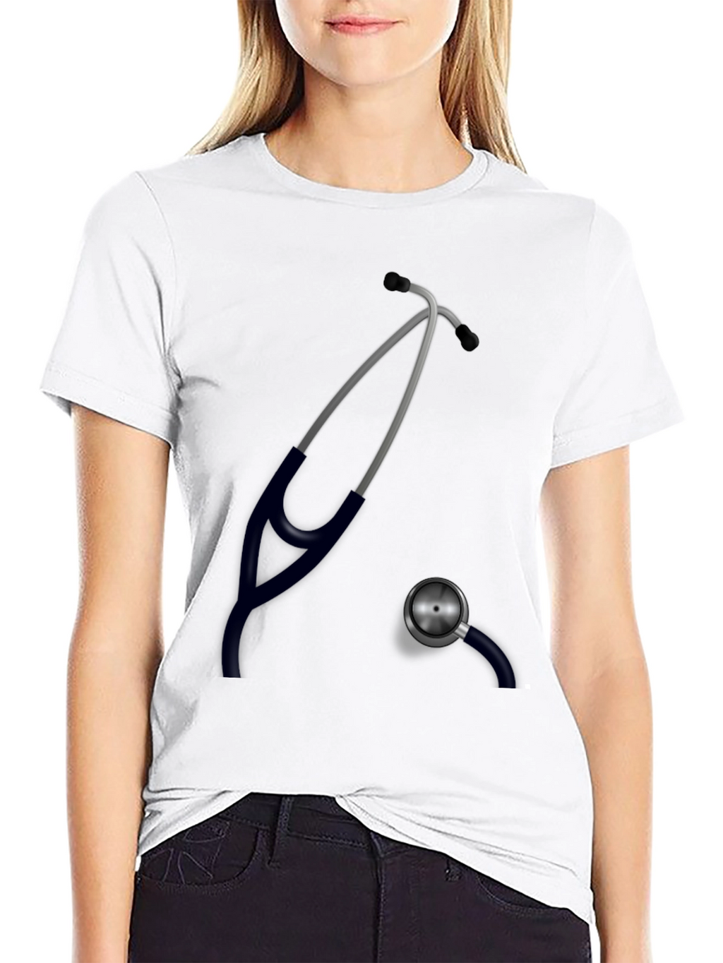 Stethoscope Graphic Black T-Shirt