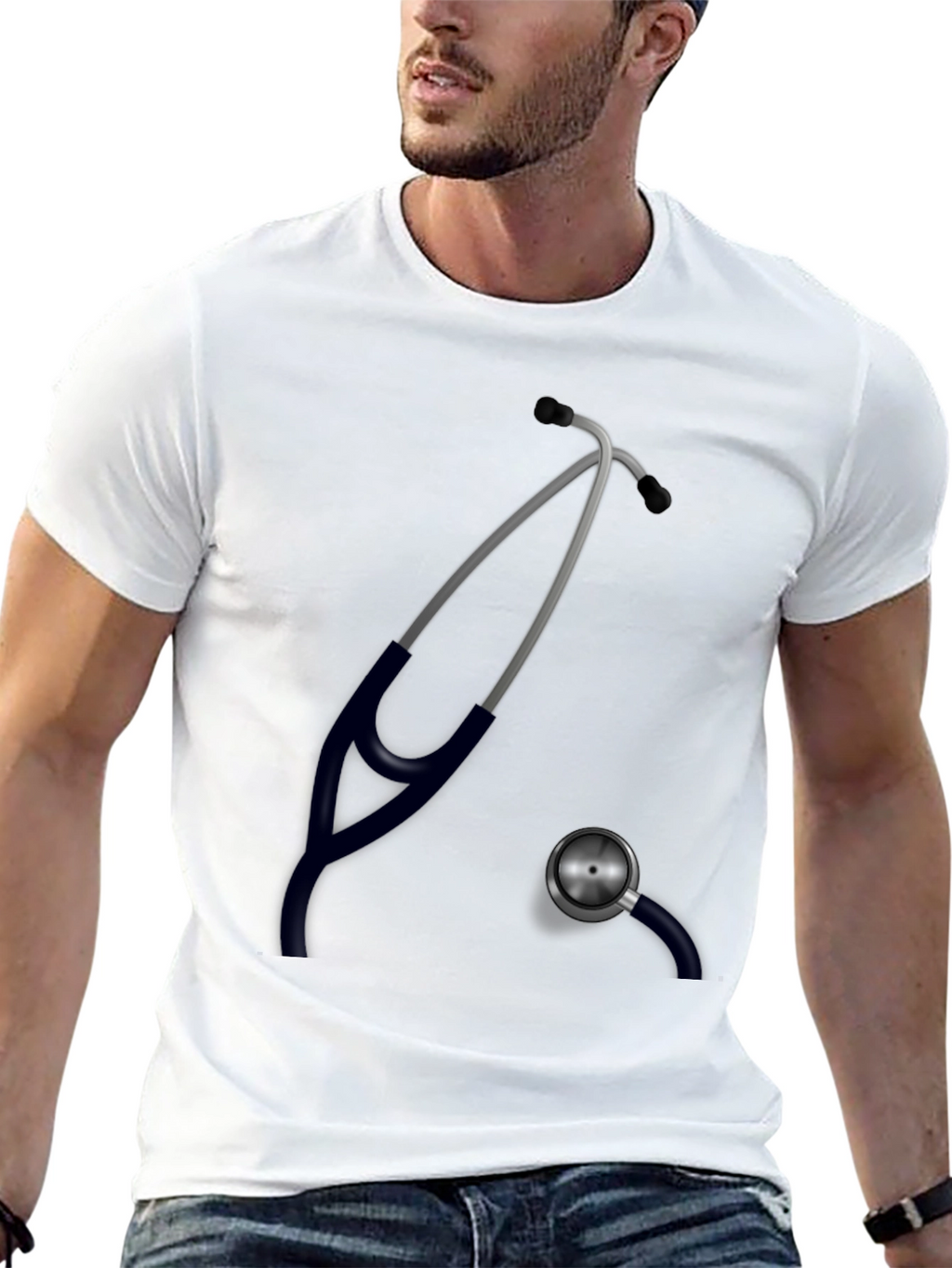 Stethoscope Graphic Black T-Shirt