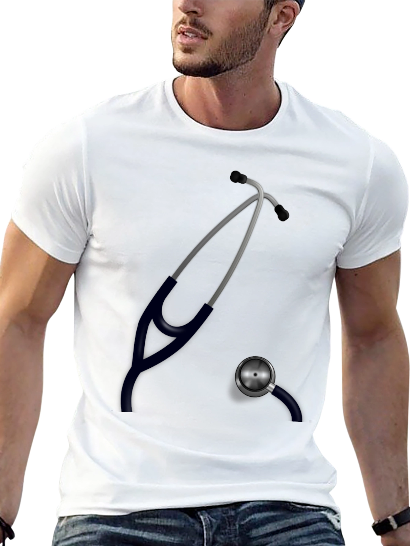 Stethoscope Graphic Black T-Shirt