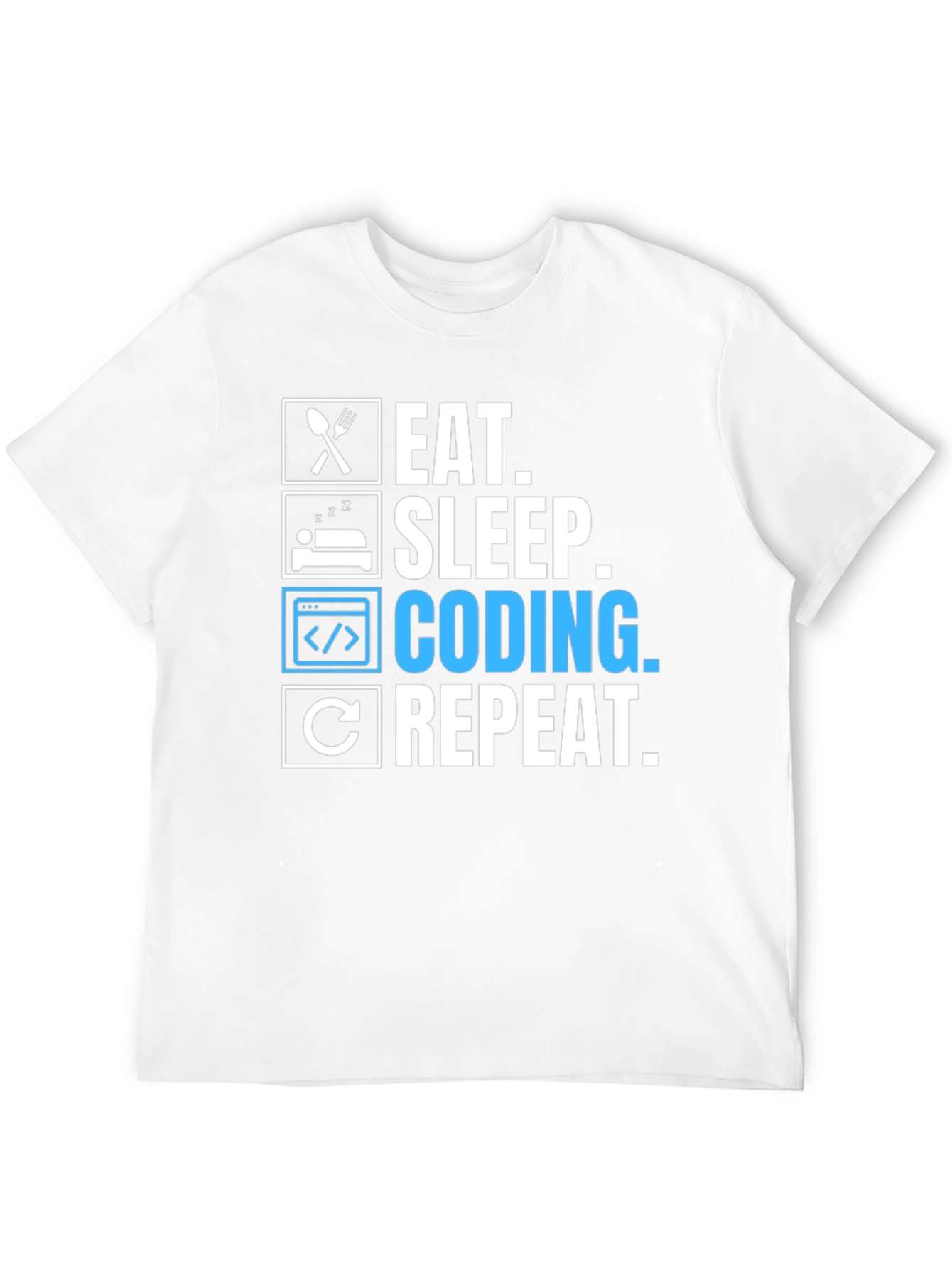 Eat Sleep Coding Repeat Graphic Tee - Programmer T-Shirt