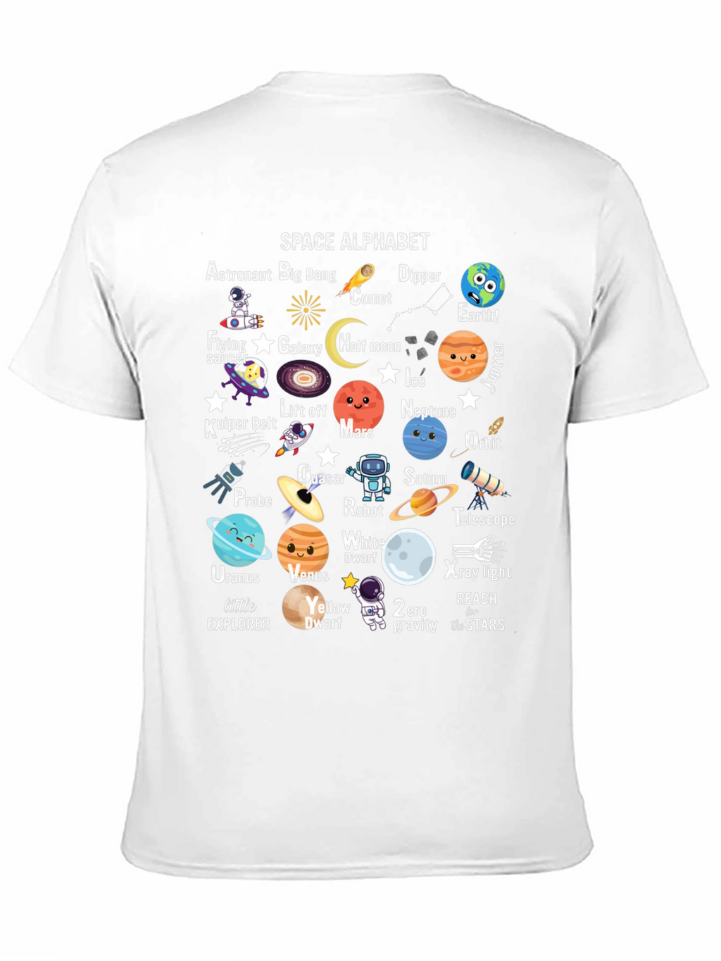 Space Alphabet T-Shirt: Educational & Fun!