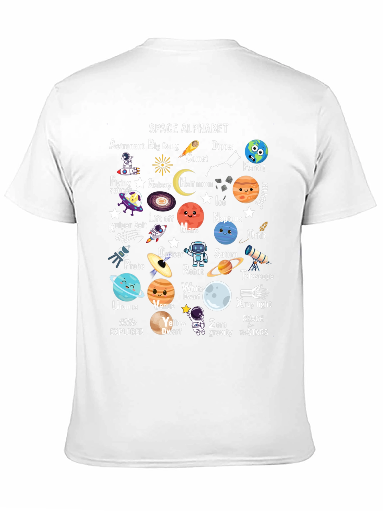 Space Alphabet T-Shirt: Educational & Fun!