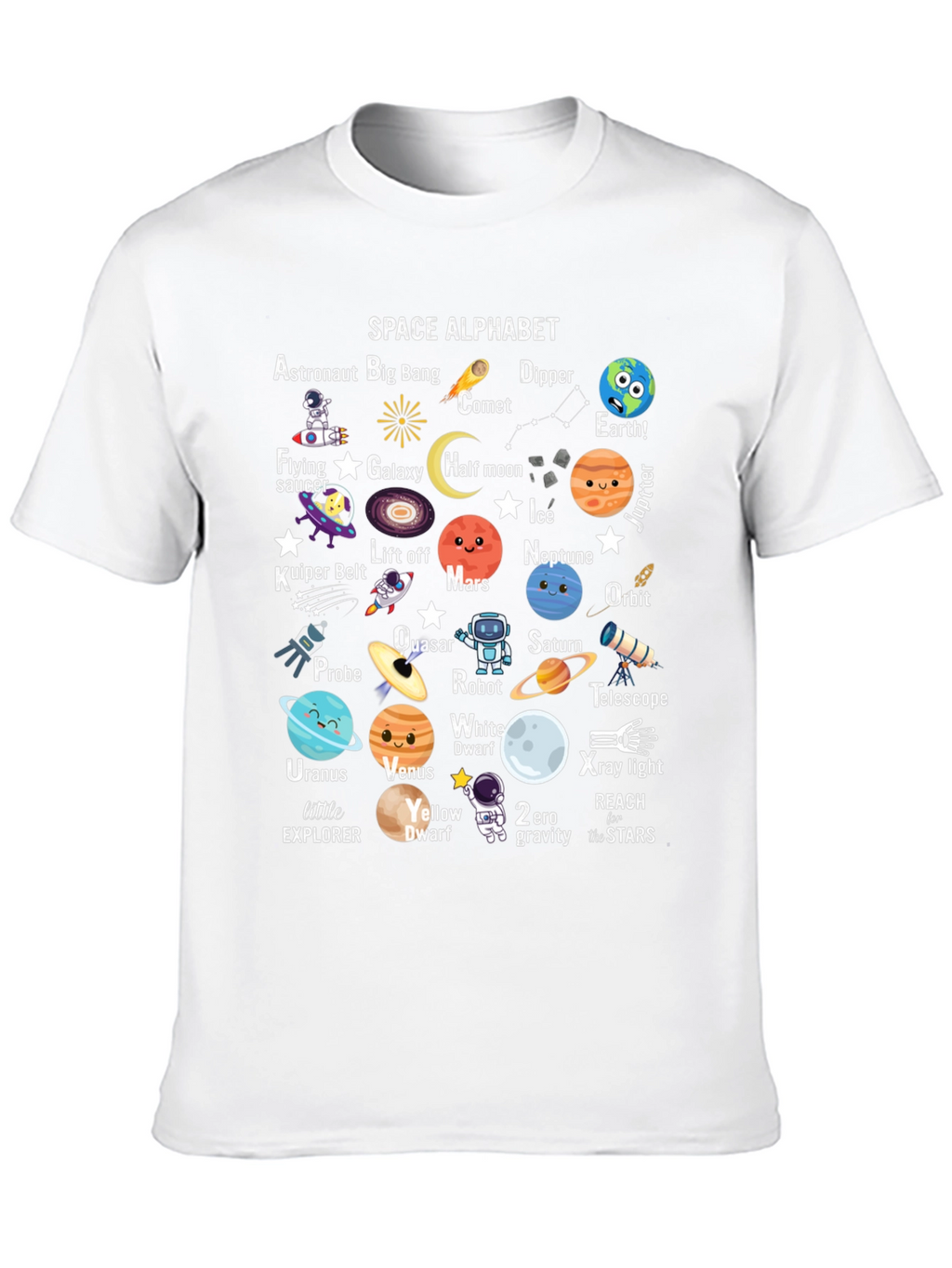 Space Alphabet T-Shirt: Educational & Fun!