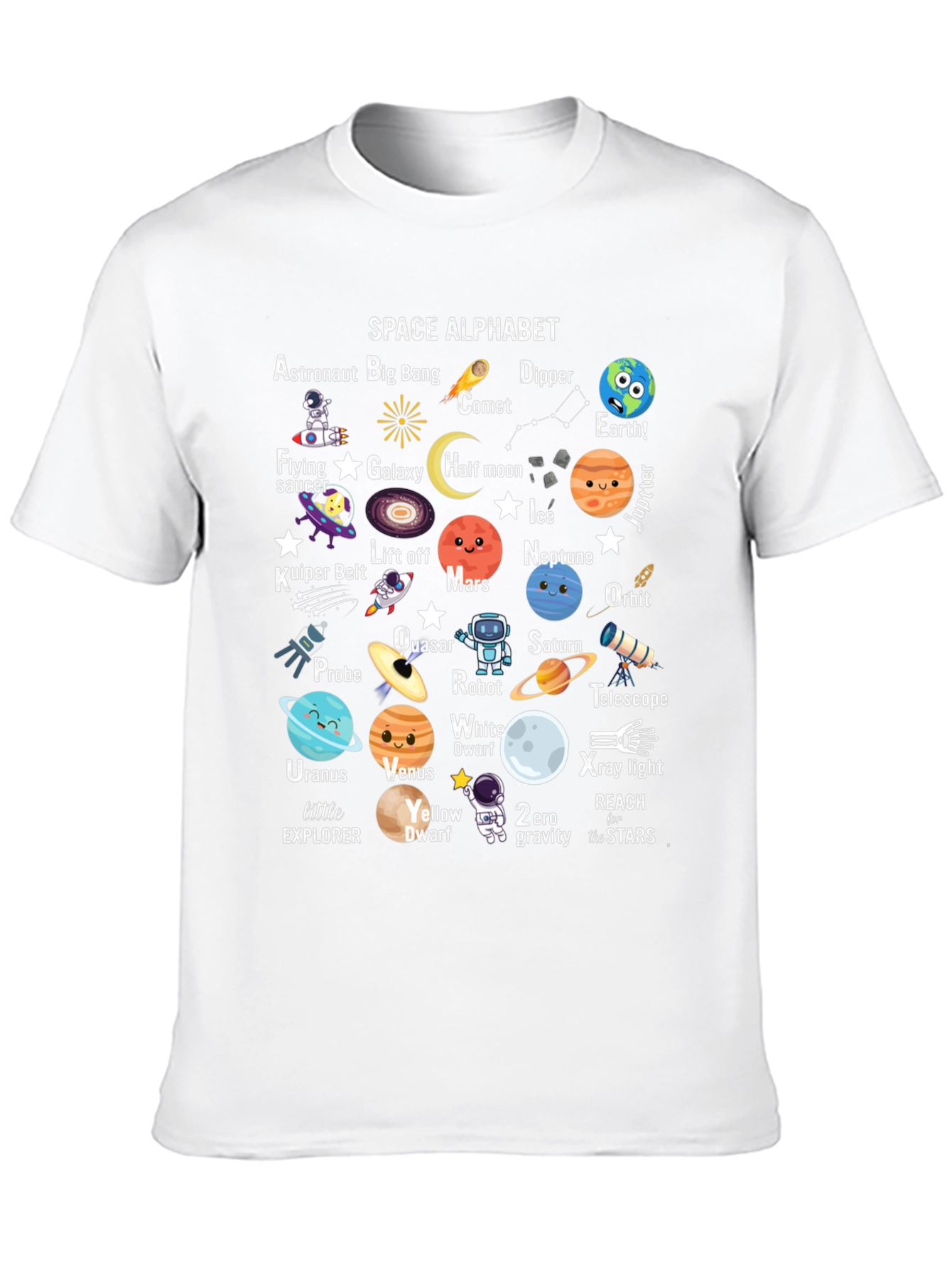 Space Alphabet T-Shirt: Educational & Fun!