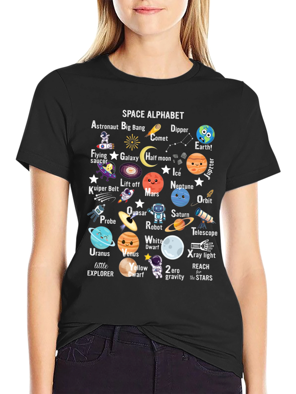Space Alphabet T-Shirt: Educational & Fun!