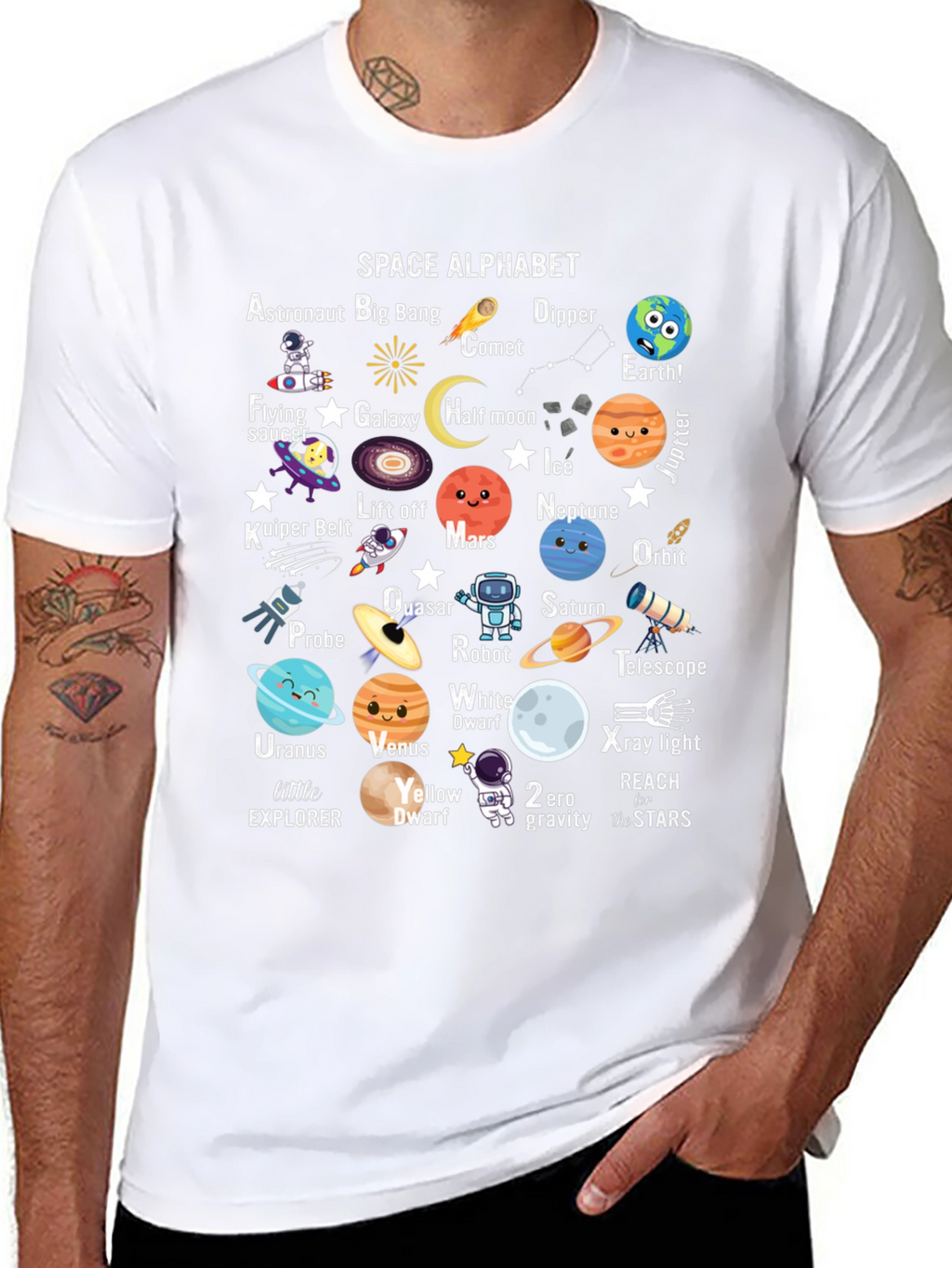 Space Alphabet T-Shirt: Educational & Fun!