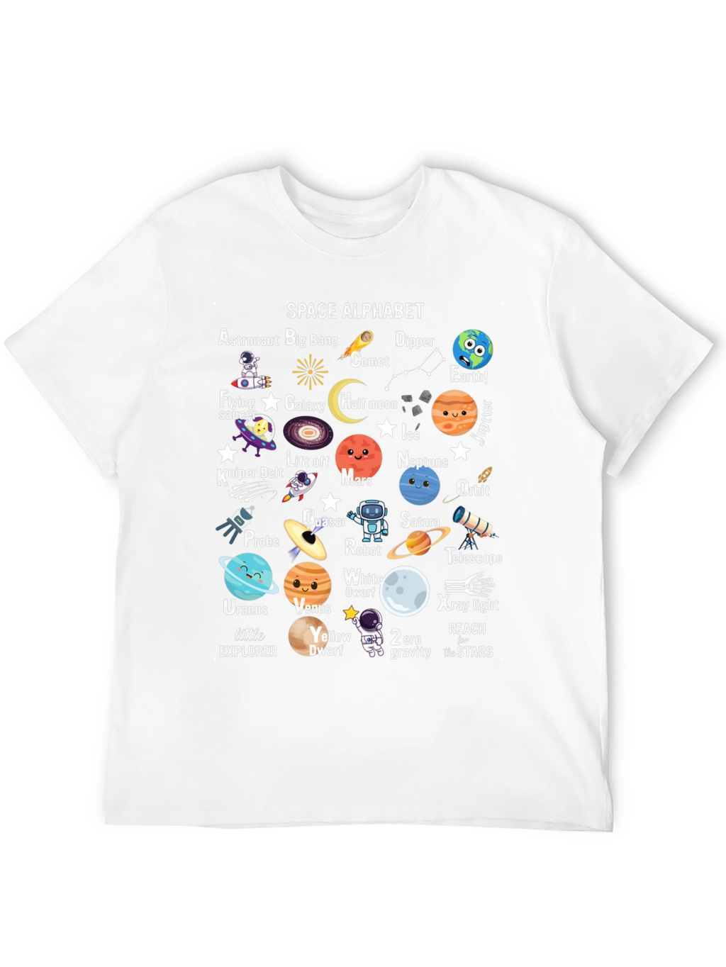 Space Alphabet T-Shirt: Educational & Fun!