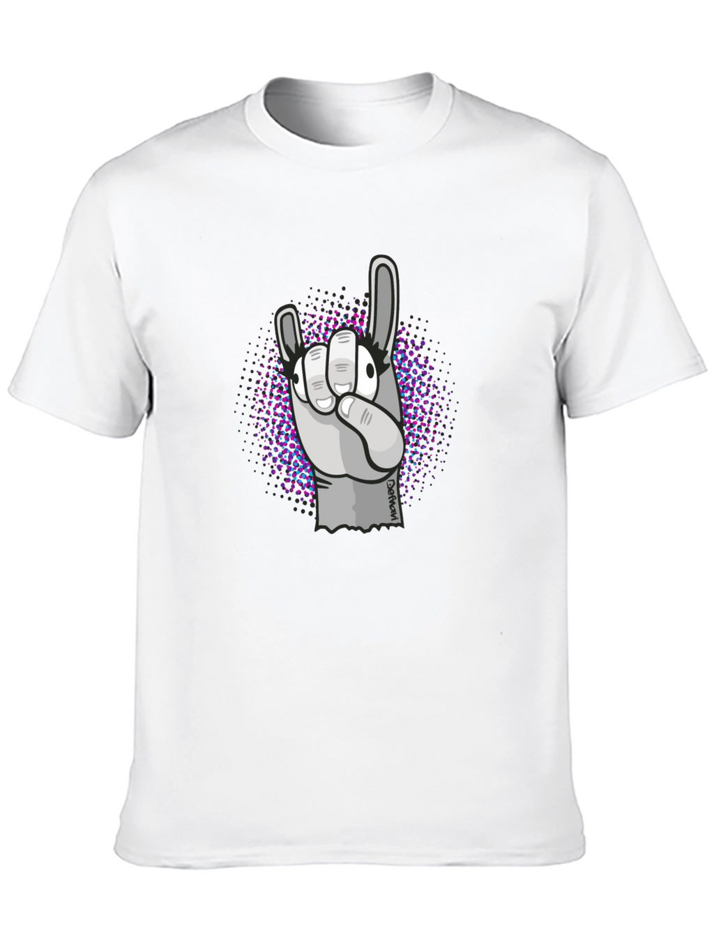 Rock On Hand Graphic Black T-Shirt