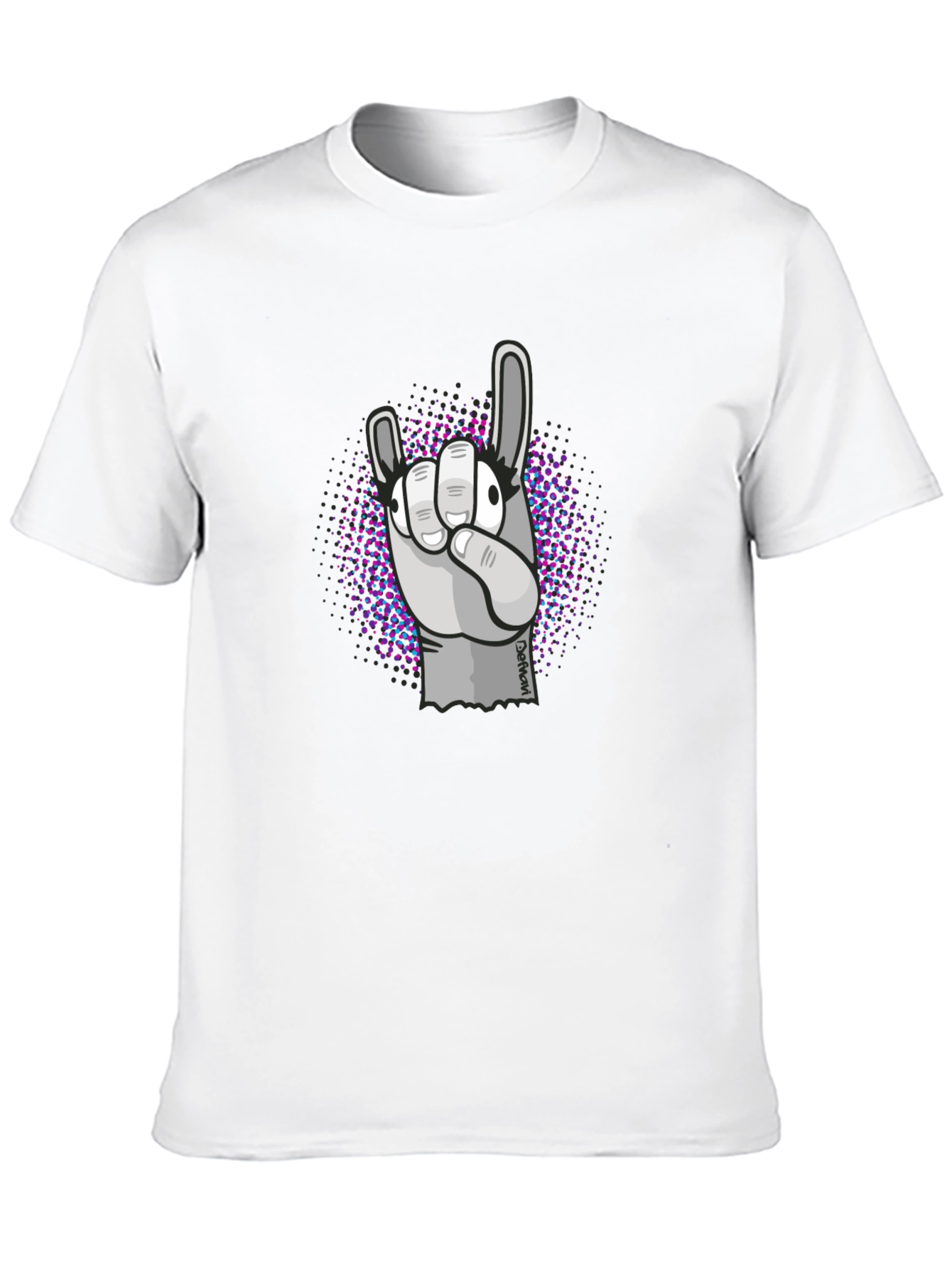 Rock On Hand Graphic Black T-Shirt