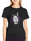 Rock On Hand Graphic Black T-Shirt