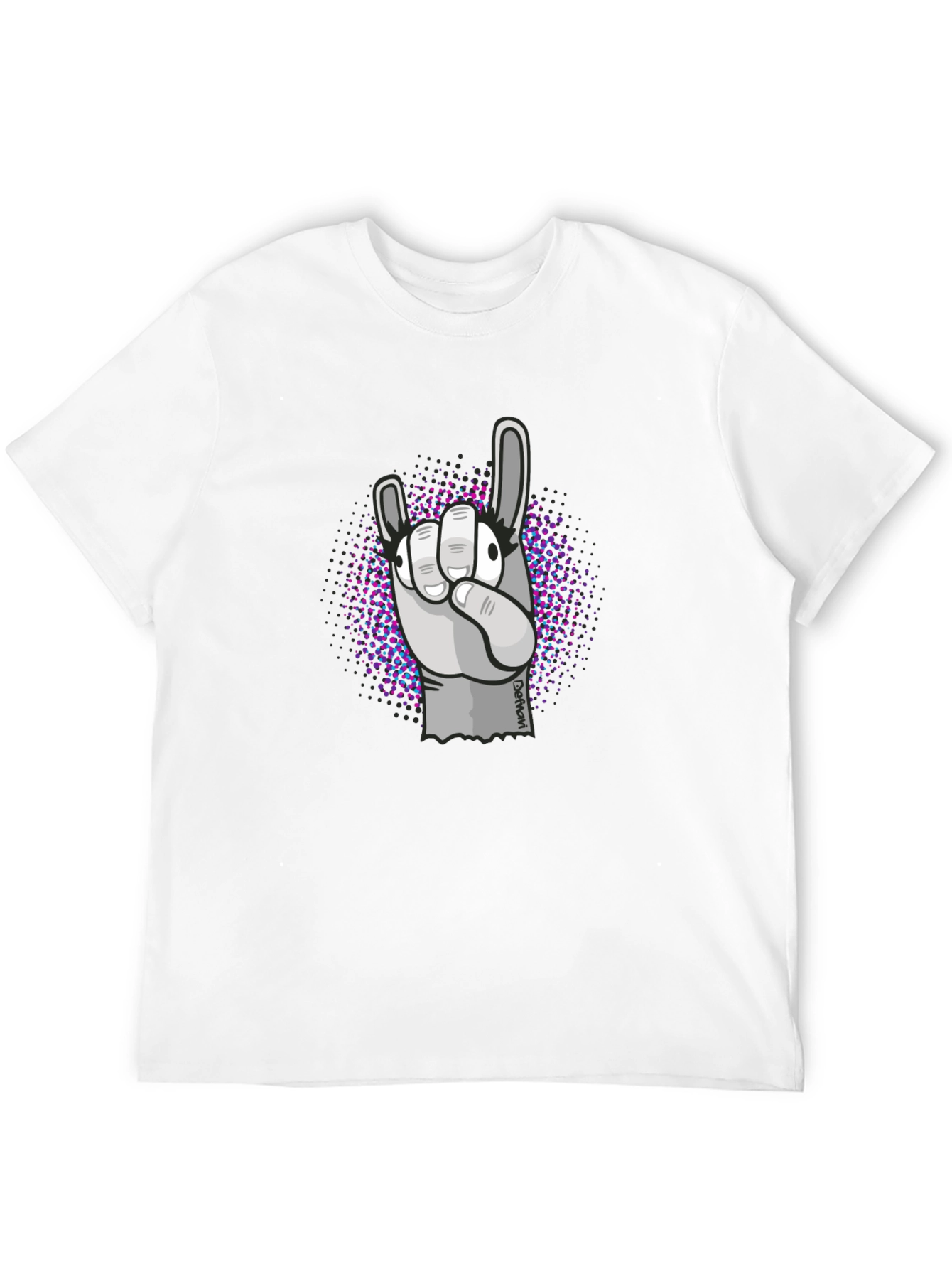 Rock On Hand Graphic Black T-Shirt