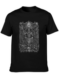 Baphomet Throne Graphic T-Shirt - Occult Style