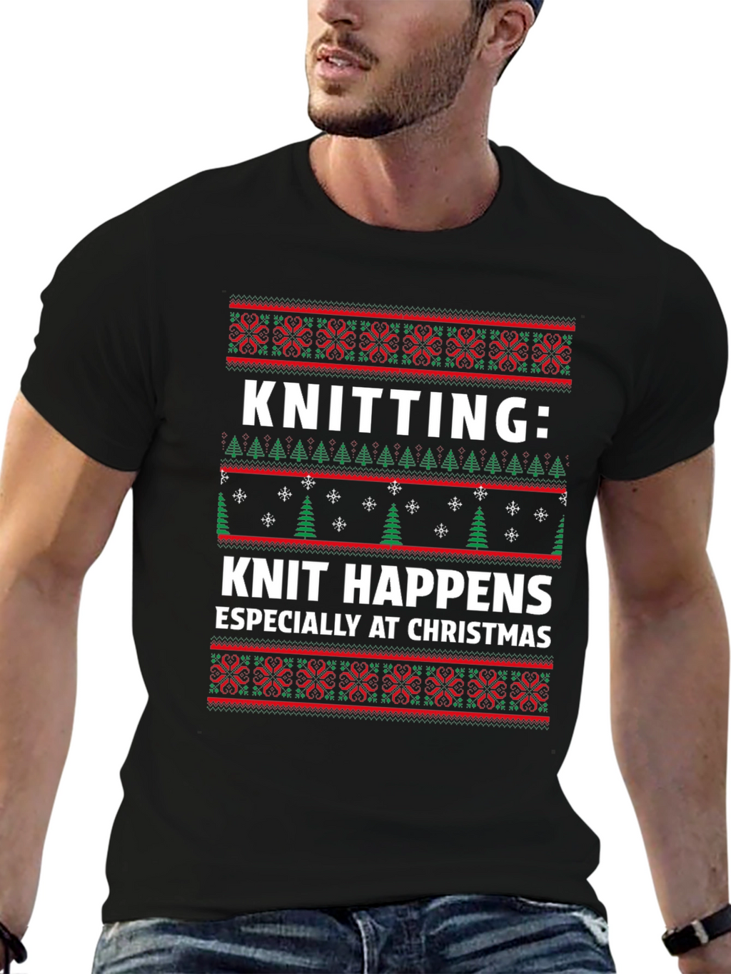 Knitting Knit Happens Christmas T-Shirt