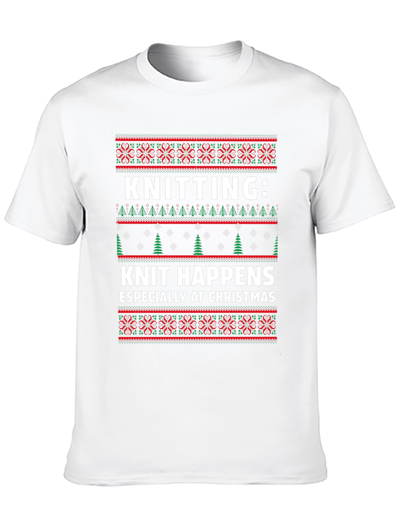 Knitting Knit Happens Christmas T-Shirt