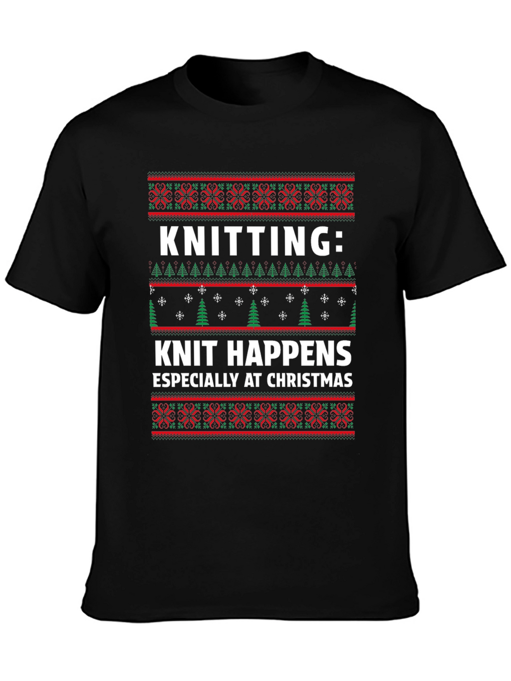 Knitting Knit Happens Christmas T-Shirt