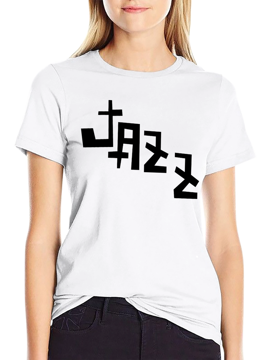 JAZZ Graphic Tee - Stylish Black Cotton T-Shirt