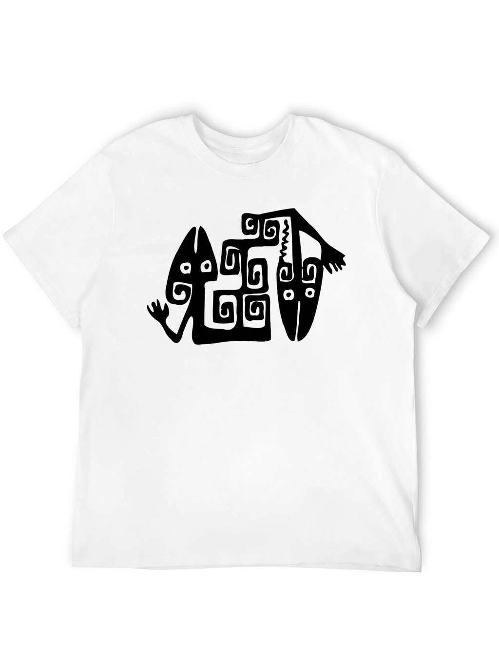 Tribal Art Graphic T-Shirt - Black