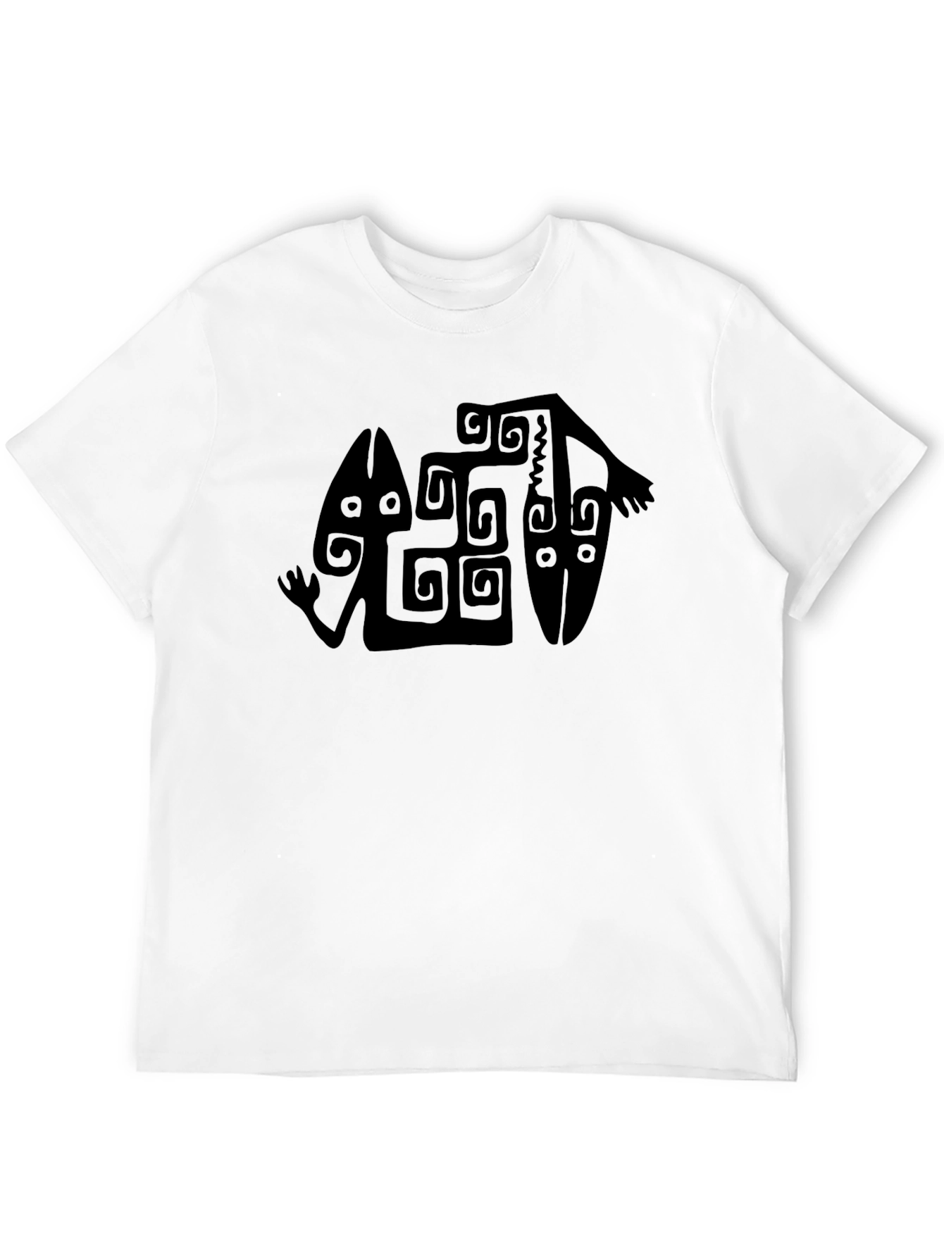 Tribal Art Graphic T-Shirt - Black