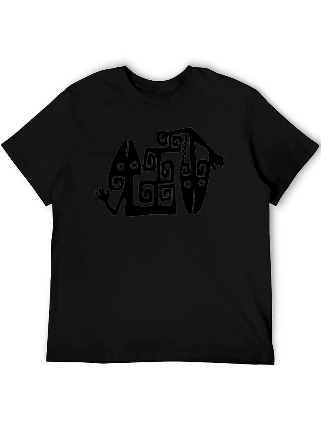 Tribal Art Graphic T-Shirt - Black