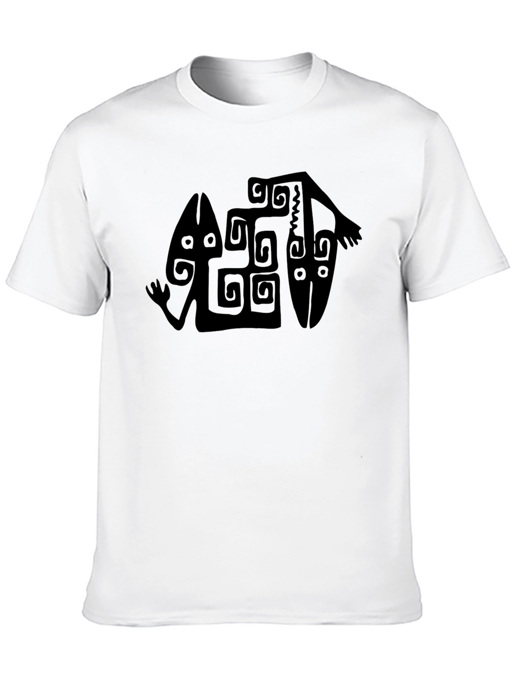 Tribal Art Graphic T-Shirt - Black