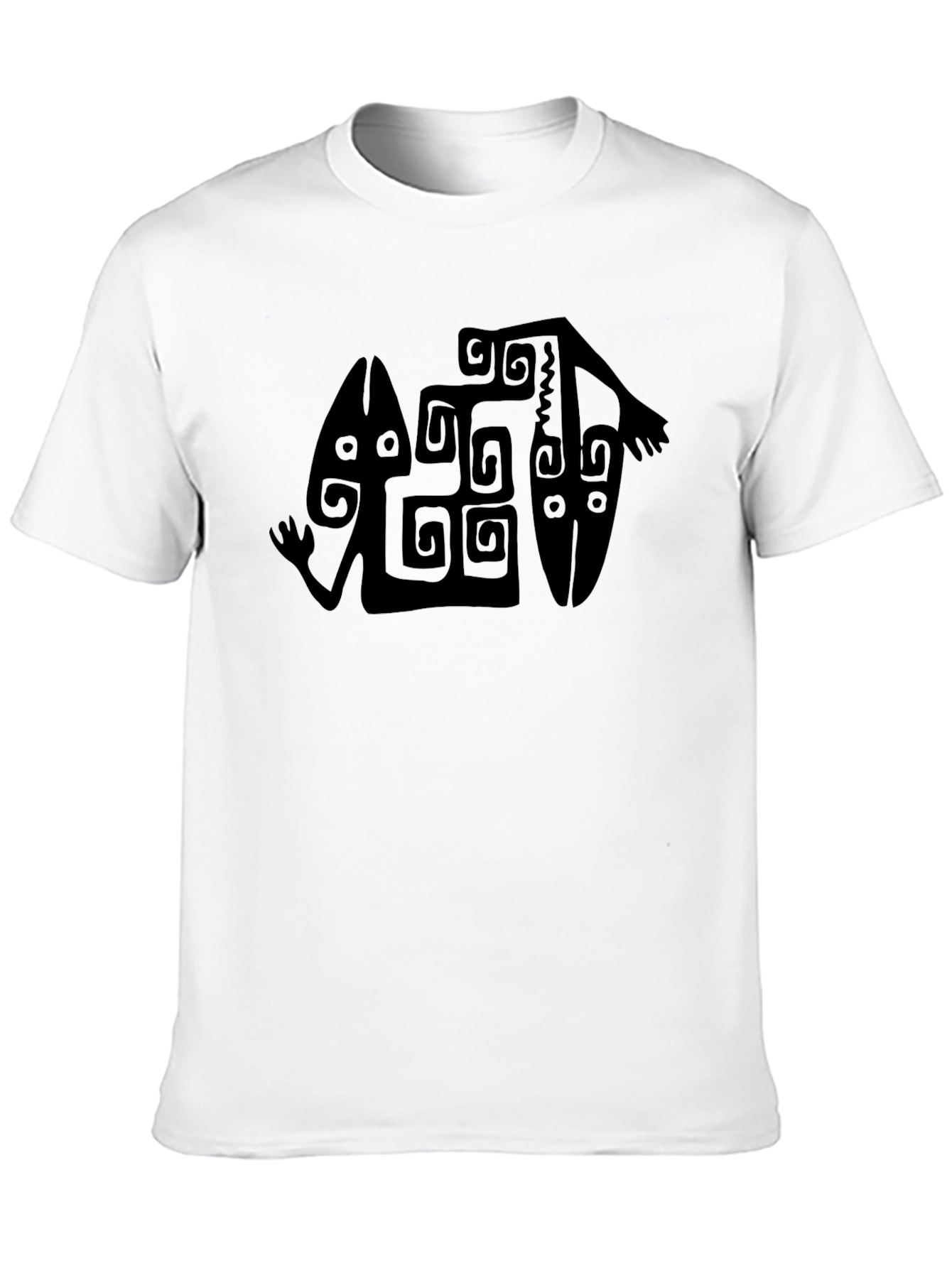 Tribal Art Graphic T-Shirt - Black