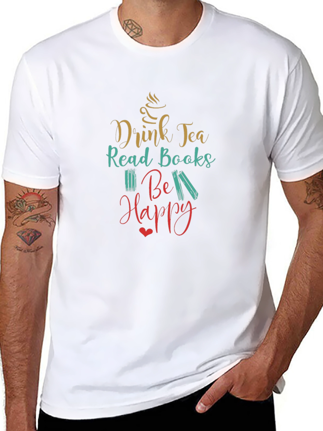 Drink Tea Read Books Graphic Tee