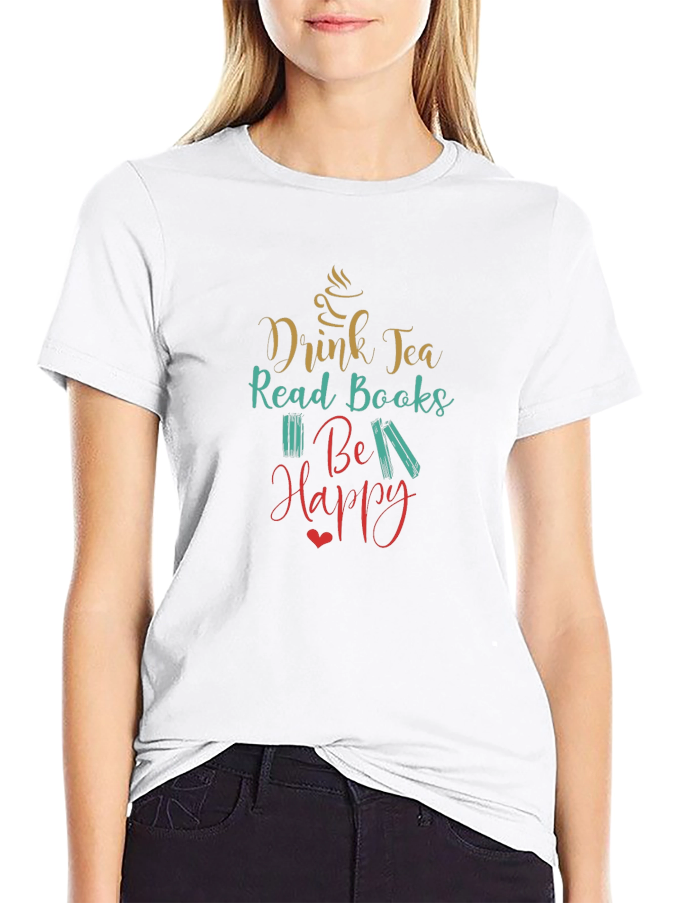 Drink Tea Read Books Graphic Tee