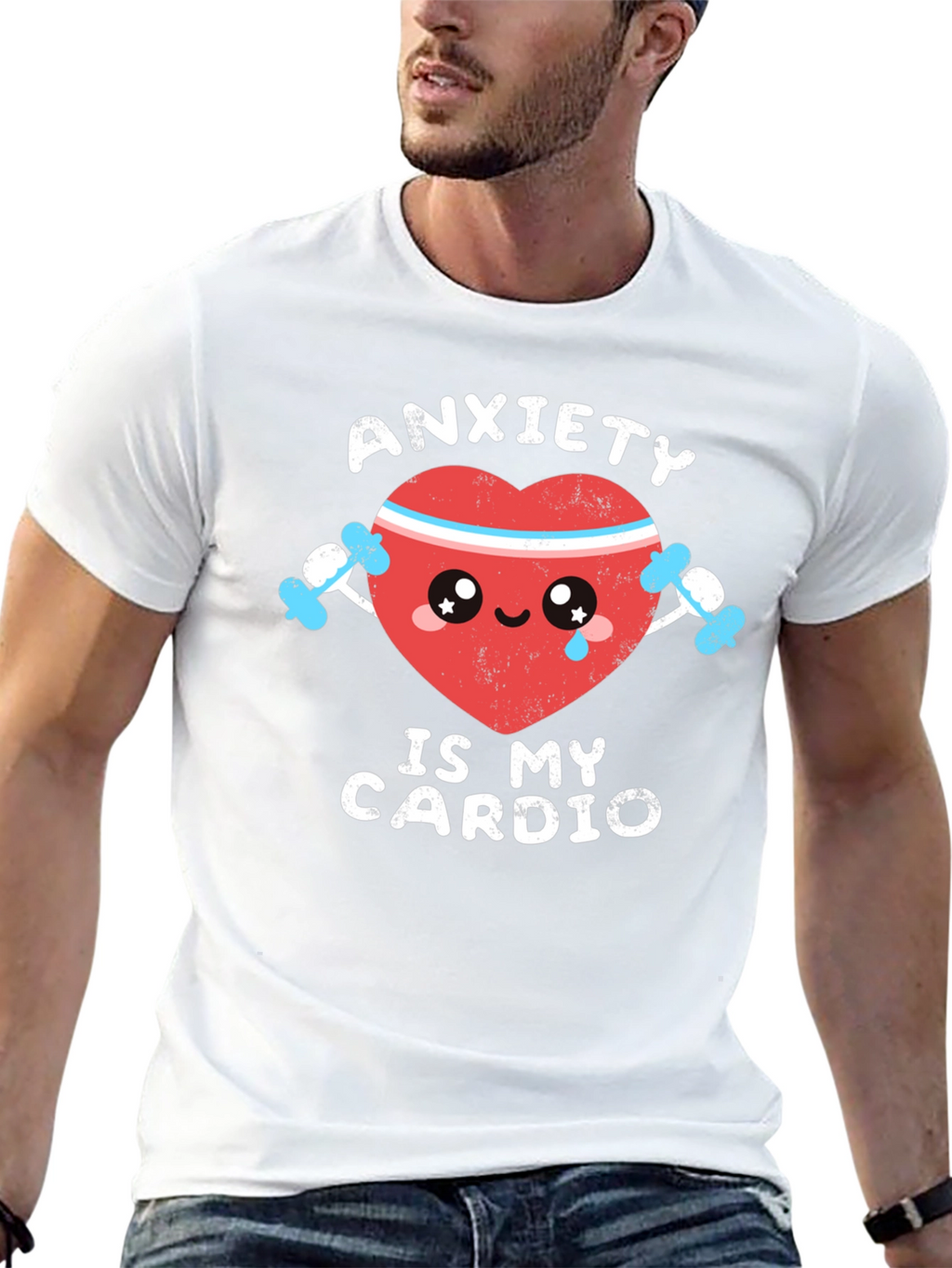 Anxiety Is My Cardio Funny Graphic Tee