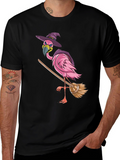 Witch Flamingo T-Shirt - Halloween Costume Tee