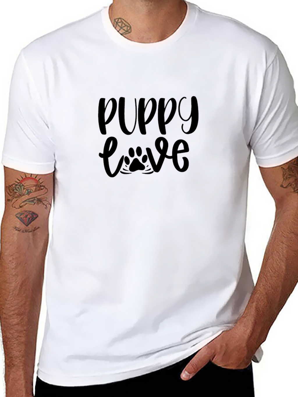 Puppy Love Black Graphic Tee