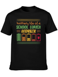 School Lunch Worker Battery Life Graphic Tee